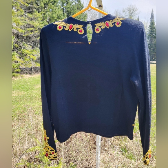 "Jewelled Wonder" 1980s VITTADINI Sweater - Picture 4 of 5